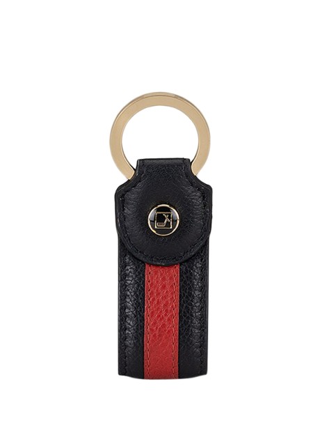 

Da Milano Gold-Toned & Black Textured Keychain