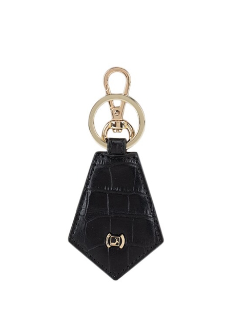 

Da Milano Black & Gold-Toned Textured Keychain