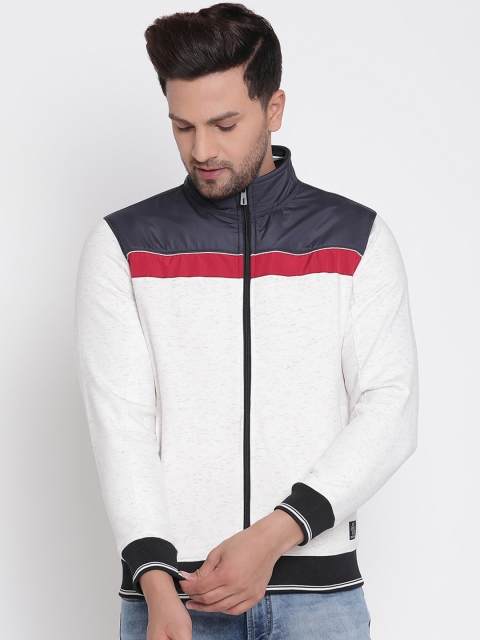 

Octave Men White Colourblocked Sweatshirt