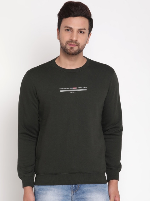 

Octave Men Olive Green Sweatshirt