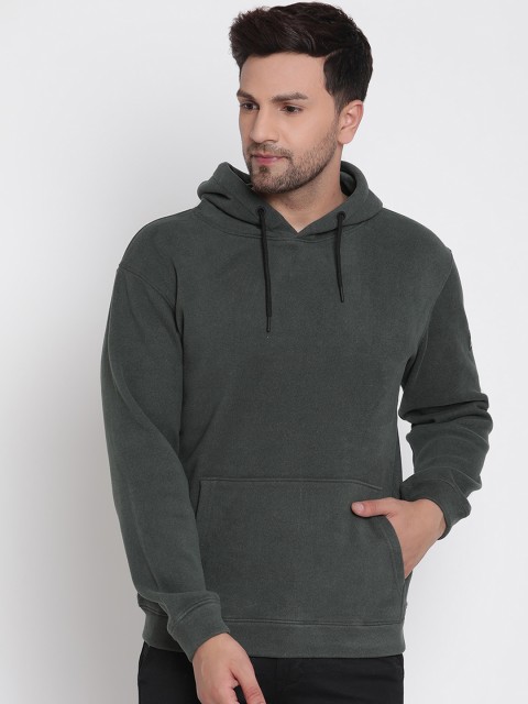 

Octave Men Olive Green Hooded Sweatshirt