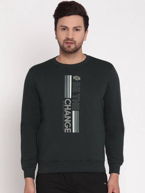

Octave Men Green Printed Sweatshirt
