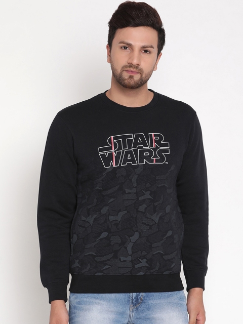 

Octave Men Navy Blue Printed Sweatshirt