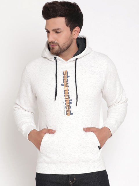 

Octave Men White Hooded Sweatshirt