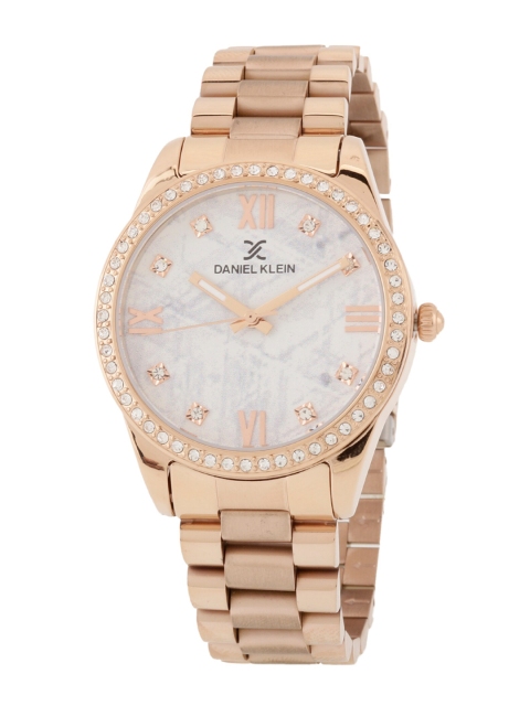 

Daniel Klein Women Silver-Toned Embellished Dial Analogue Watch DK.1.12541-3