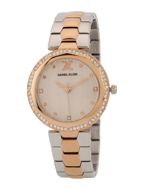 

Daniel Klein Women Grey Embellished Stainless Straps Analogue Watch DK.1.12551-5