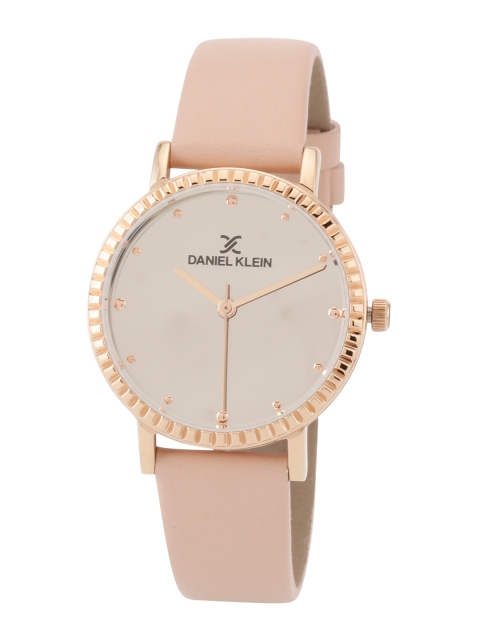 

Daniel Klein Women Silver-Toned Embellished Leather Straps Analogue Watch DK 1 12533-6