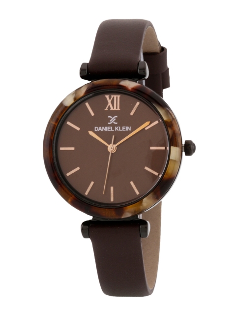 

Daniel Klein Women Brown Dial & Brown Leather Straps Analogue Watch DK 1 12544-4
