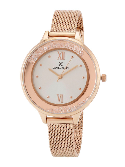 

Daniel Klein Women Silver-Toned Embellished Analogue Watch DK.1.12524-2