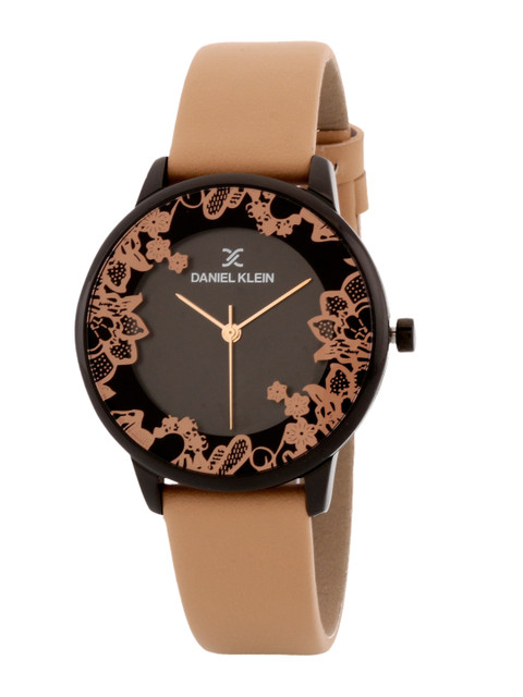 

Daniel Klein Women Black Embellished Leather Straps Analogue Watch DK 1 12552-6