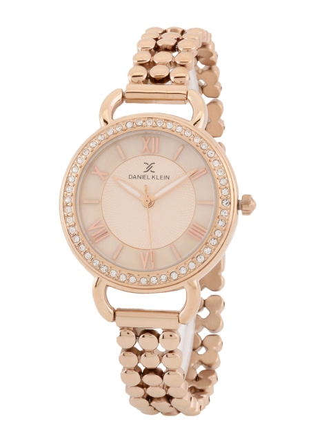 

Daniel Klein Women Pink Embellished Dial& Stainless Steel Analogue Watch DK.1.12564-2