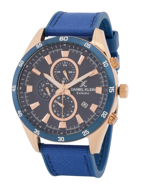 

Daniel Klein Men Blue & Gold Analogue Watch DK.1.12599-4