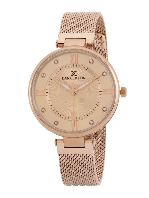 

Daniel Klein Women Rose Gold & Pink Stainless Steel Analogue Watch DK.1.12560-4