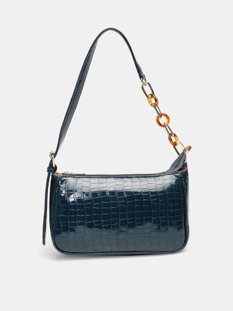 

Apsis Blue Textured Structured Handheld Bag with Tasselled