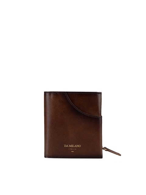 

Da Milano Unisex Brown Leather Card Holder