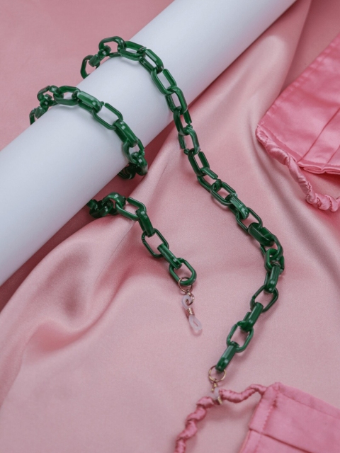 

Bellofox Women Green Solid Candy Link Mask Chain