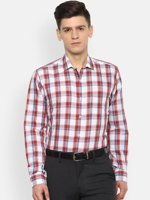 

Van Heusen Men Maroon Opaque Checked Formal Shirt