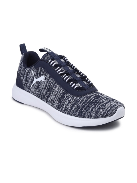 

Puma Unisex Navy Blue Textile Running Shoes