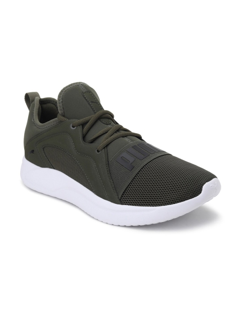 

Puma Men Green White Resolve Street Running Shoes