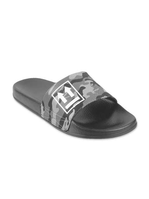 

Vento Men Grey Camouflage Printed Sliders