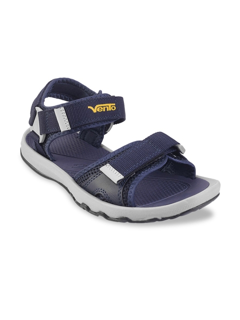

Vento Unisex Navy Blue & Grey Solid Sports Sandals