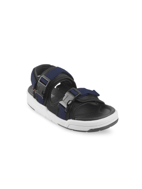 

Vento Unisex Navy Blue & Grey Solid Sports Sandals