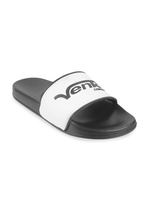 

Vento Men White & Black Printed Sliders