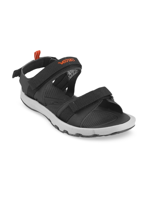 

Vento Black & Red Solid Sports Sandal
