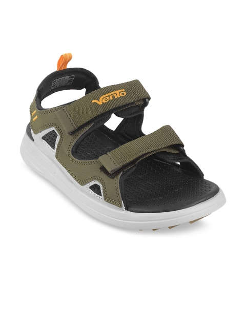 

Vento Men Brown & Yellow Sport Sandals
