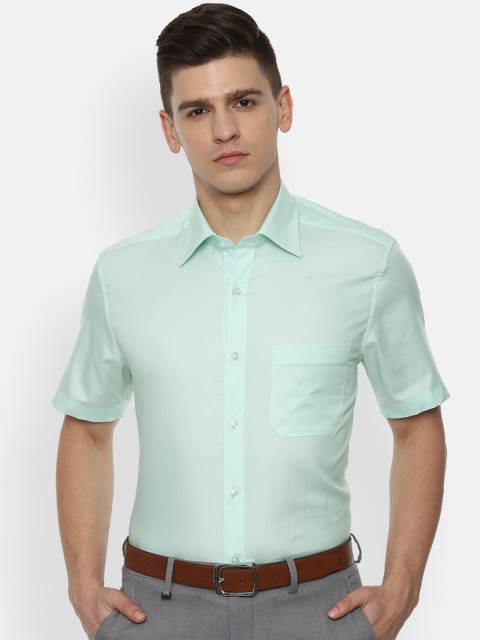 

Louis Philippe Men Blue Solid Cotton Formal Shirt