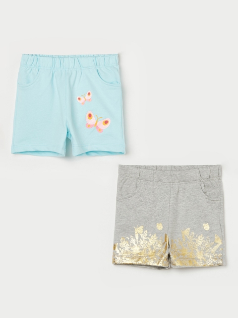 

Juniors by Lifestyle Girls Pack of 2 Printed Regular Shorts, Blue