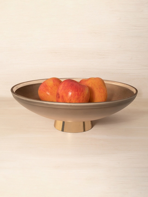 

ellementry Gold-Toned Glass Bowl
