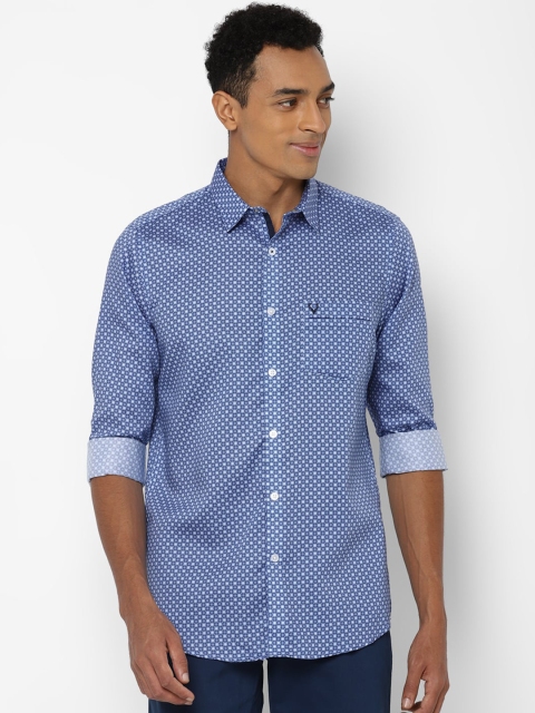 

Allen Solly Men Blue Slim Fit Opaque Printed Casual Shirt