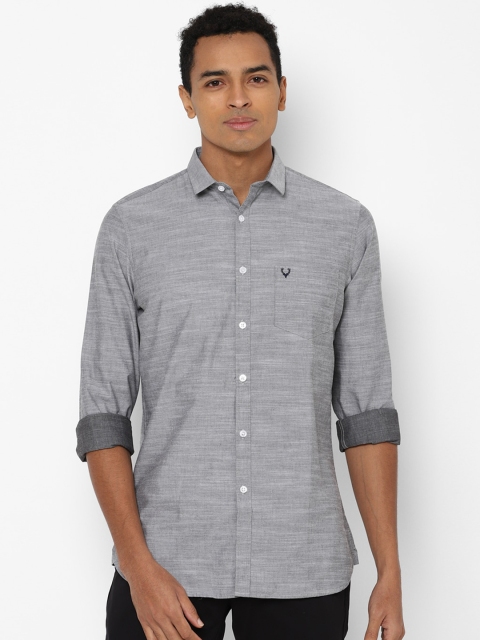 

Allen Solly Men Grey Slim Fit Opaque Casual Shirt