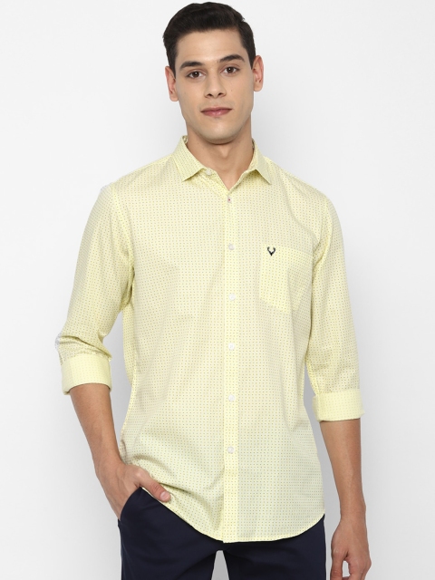 

Allen Solly Men Yellow Slim Fit Polka Opaque Casual Shirt