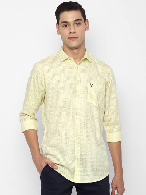 

Allen Solly Men Yellow Slim Fit Polka Opaque Casual Shirt
