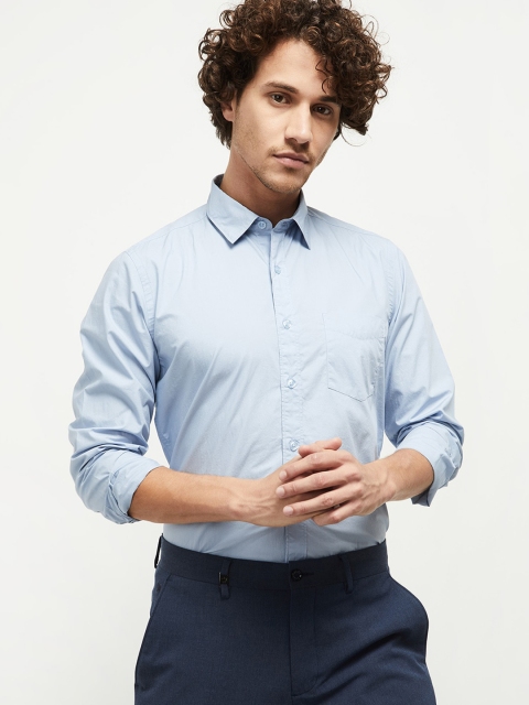 

max Men Blue Slim Fit Opaque Casual Shirt