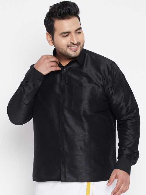 

VASTRAMAY PLUS Men Black Opaque Casual Shirt