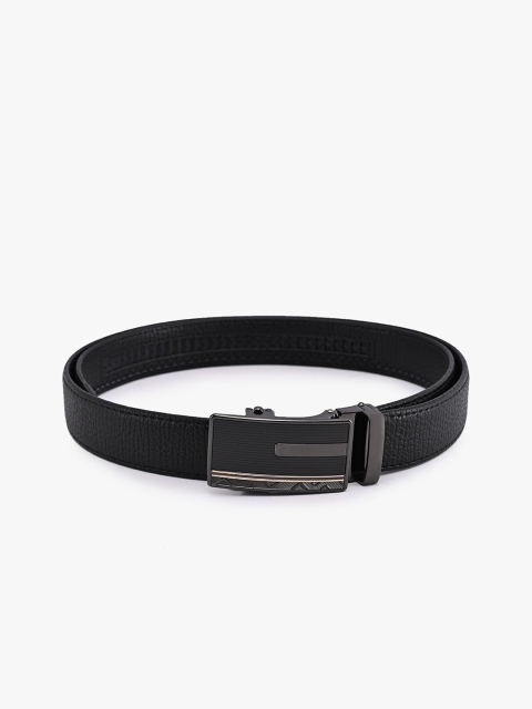 

BuckleUp Men Black Formal Synthetic Leather Belt