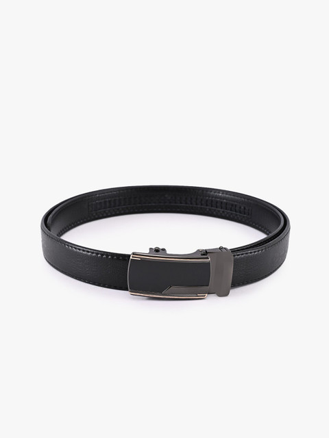 

BuckleUp Men Black Formal Synthetic Leather Belt