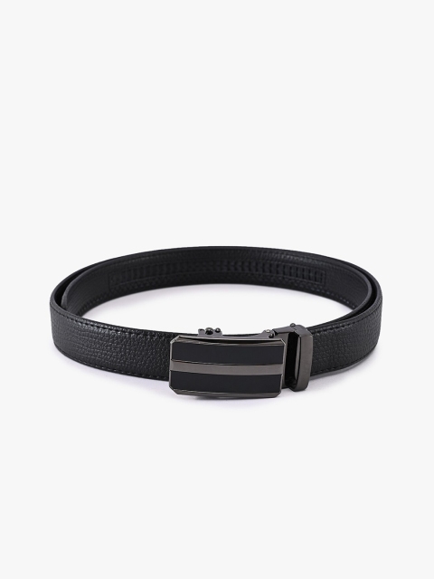 

BuckleUp Men Black Formal Synthetic Leather Belt