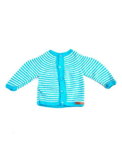 

The Original Knit Unisex Kids Blue & White Striped Cardigan