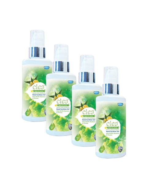 

Clea Pack of 4 Hand Sanitizer, 70% Isopropyl Alcohol Based Gel Sanitizer - 100 ml, Green
