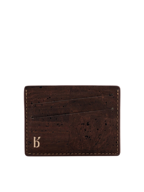 

Beej Unisex Brown & Beige Printed Sustainable Card Holder