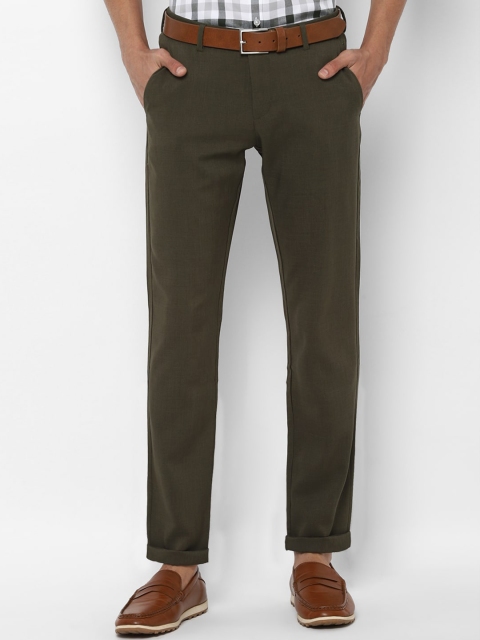 

Allen Solly Men Olive Green Slim Fit Chinos Trousers
