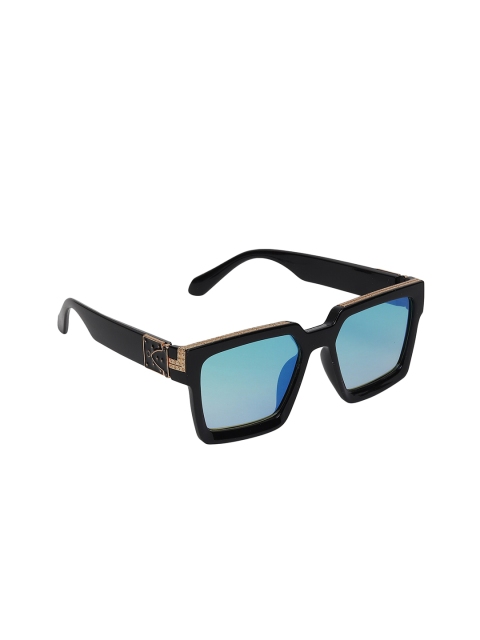 

Swiss Design Blue Lens & Black Rectangle Sunglasses with UV Protected Lens SDSG-CLIMB-04