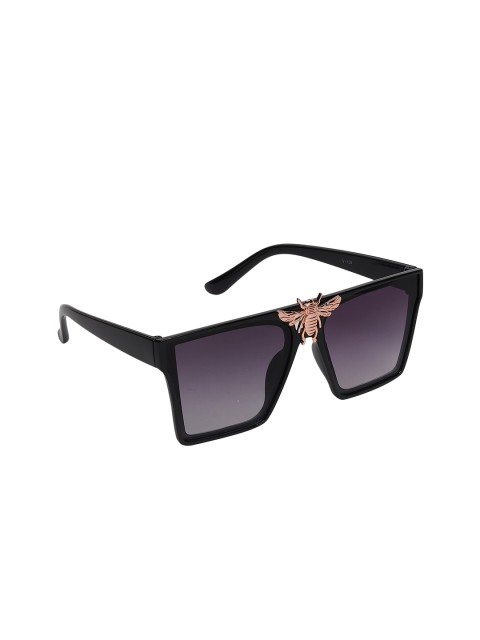 

Swiss Design Unisex Purple Lens & Black Oversized Sunglasses with UV Protected Lens