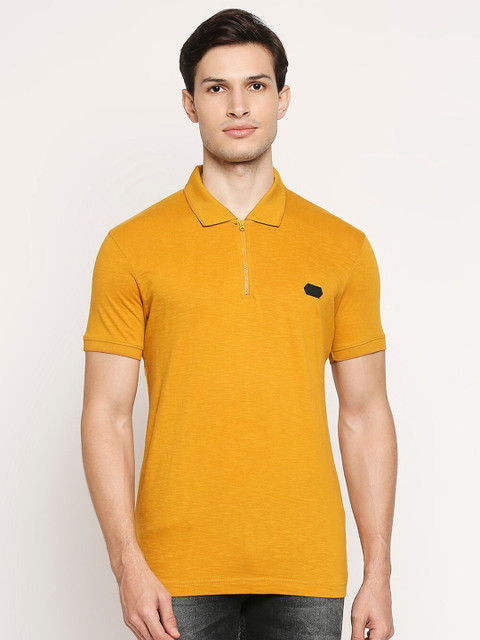 

Mufti Men Yellow Polo Collar Slim Fit Cotton Pure Cotton T-shirt