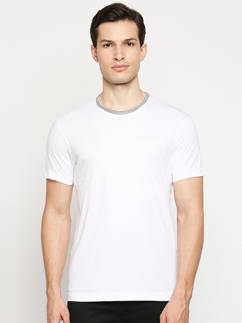 

Mufti Men White Slim Fit Cotton Pure Cotton T-shirt