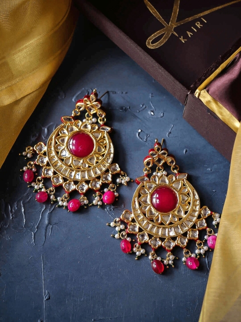 

Bellofox Red Contemporary Studs Earrings